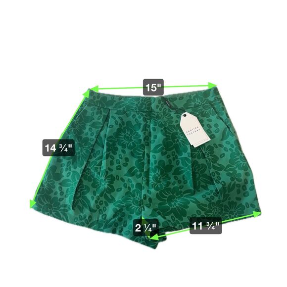 NWT English Factory High Rise Emerald Green Shorts - Women's Large - Picture 6 of 8